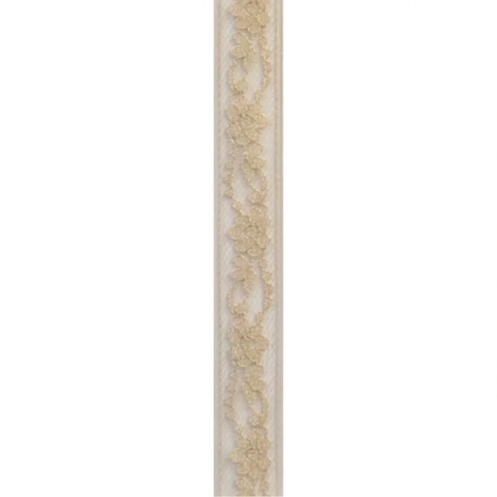 Wrights Flexi-Lace Cream and Black Hem Facings, 2.5 Yards